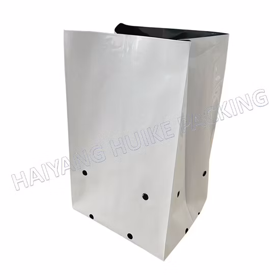 Bolsa perforada de polietileno PE para plantar bolsas de plástico para cultivo de flores y frutas con protección UV para vivero